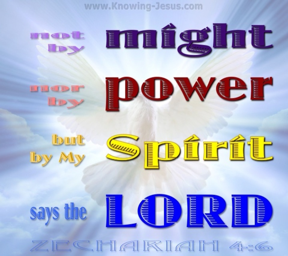 Zechariah 4:6  By My Spirit Says The Lord (blue)